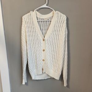 Eesome Cream Knit Cardigan with Buttons